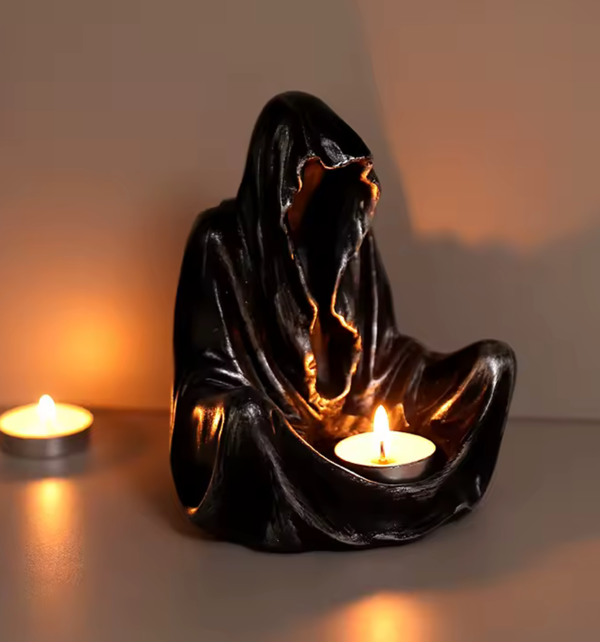 MystiGlow™ – Halloween Magician Cape & Candle Holder